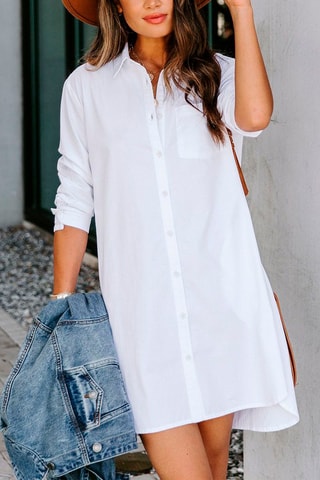 Vestido-camisa Branco