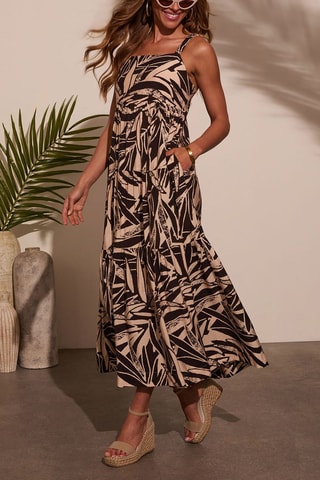 Vestido comprido - Bege