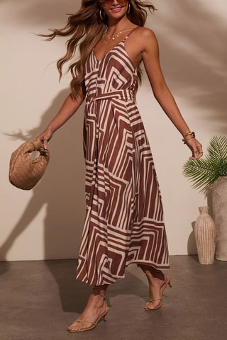 Vestido comprido - Castanho