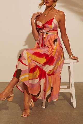 Vestido midi - Vermelho