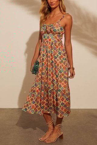 Vestido midi - Laranja