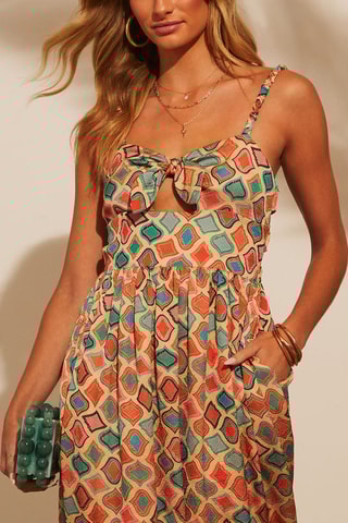 Vestido midi - Laranja