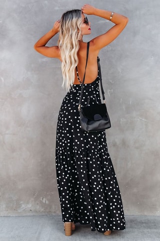 Vestido comprido Preto e branco