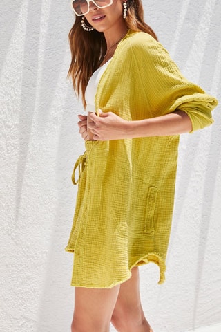 Vestido-camisa - Mostarda