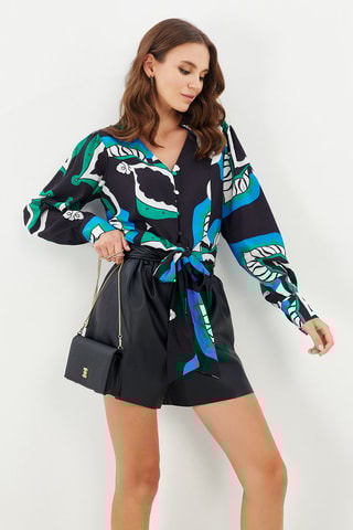 Blusa Verde e preto