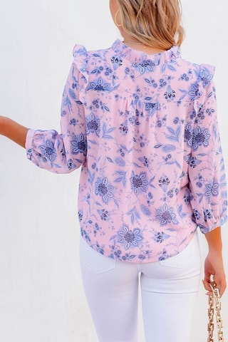 Blusa Rosa e azul