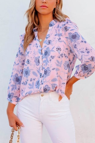 Blusa Rosa e azul