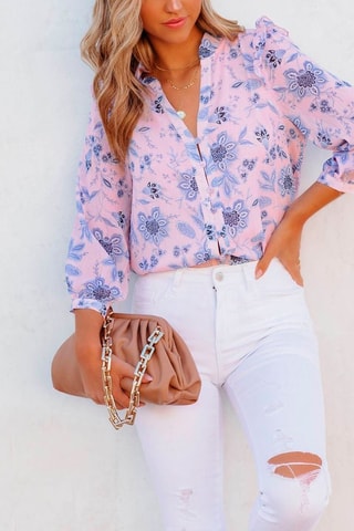 Blusa Rosa e azul