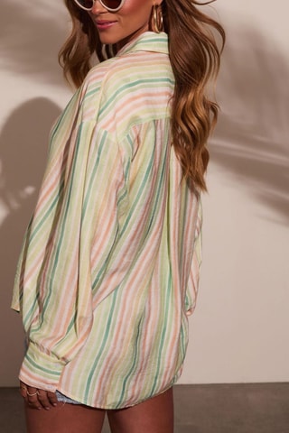 Camisa - Rosa e verde