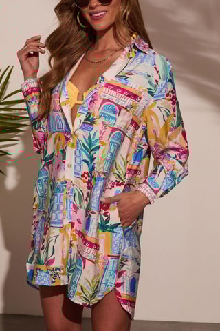 Túnica - Azul e rosa