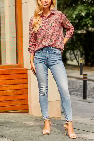 Camisa Rosa e caqui