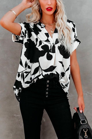 Blusa Branco e preto