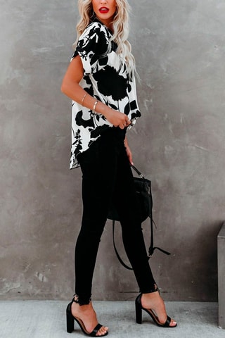 Blusa Branco e preto
