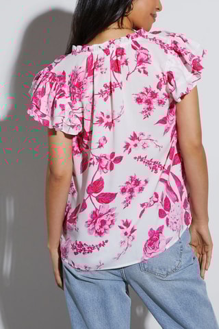 Blusa - Branco e rosa
