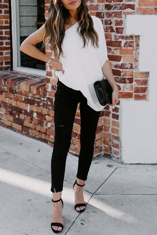 Blusa assimétrica - Branco