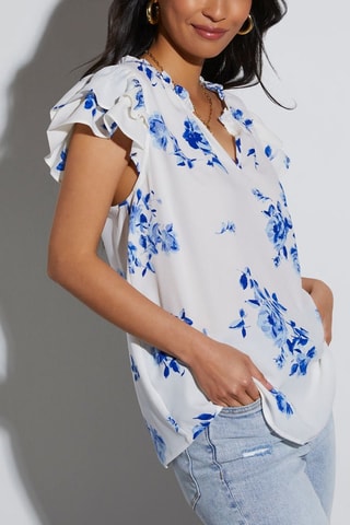 Blusa - Cru e azul