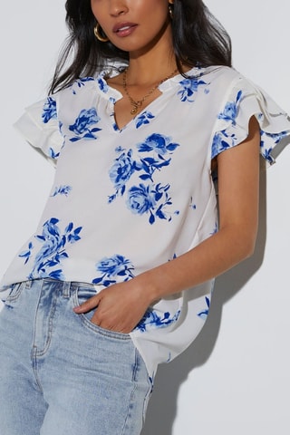 Blusa - Cru e azul
