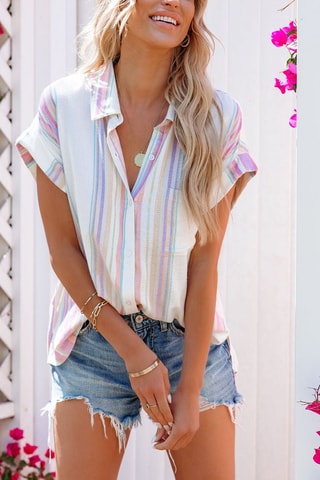 Camisa - Cru e rosa