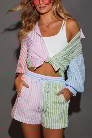 Camisa - Cru e rosa