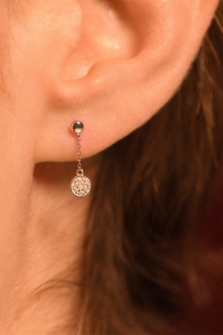 Brincos Comme sur un nuage - Ouro branco e diamantes