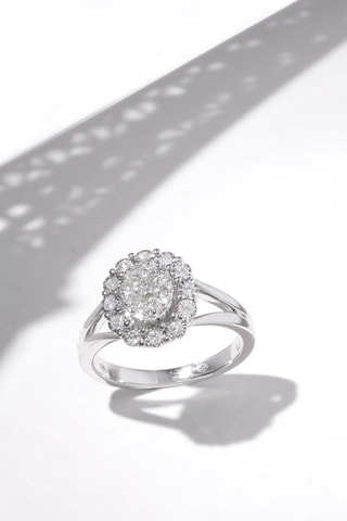 Anel solitário Mon seul amour   Ouro branco e diamantes