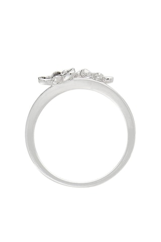 Anel Serena Ouro branco, diamantes e diamantes pretos
