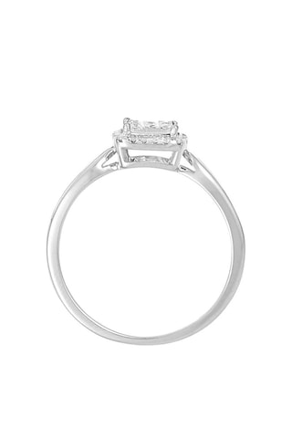 Anel L'amour au carré  Ouro branco e diamantes