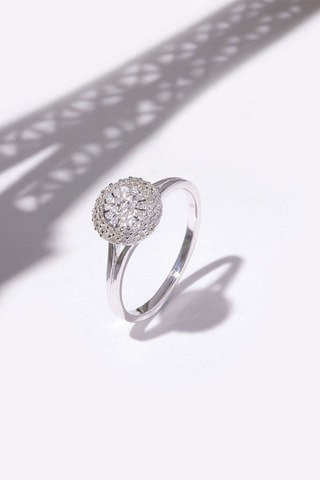 Anel Neven Ouro branco e diamantes