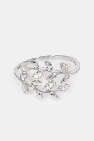 Anel Sanya - Ouro branco e diamantes