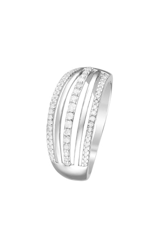 Anel Declaração Ouro branco e diamantes