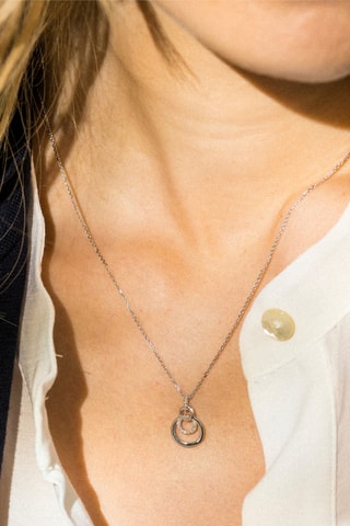 Pendente Nola Ouro branco e diamantes