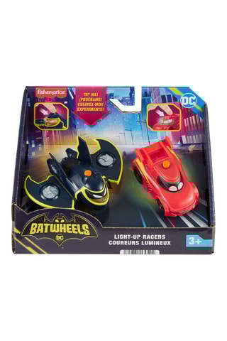 Vlam en Batplane Batwheels Fisher-Price Lichtgevende Voertuigen - 2 Producten - Vanaf 3 Jaar