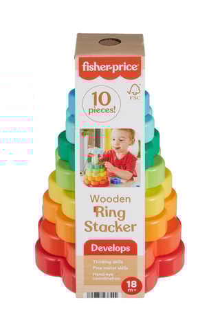 Houten Ringentoren Fisher-Price - 10-delig Vanaf 18 Maanden