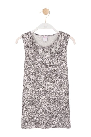 Camisola de alças Acty - Preto e branco