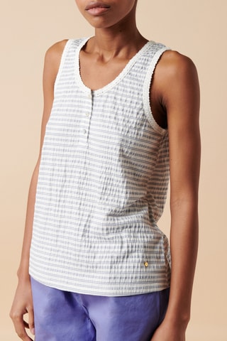 Camisola de alças - 
Azul-celeste
