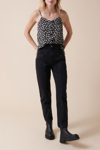 Camisola de alças - 
Preto