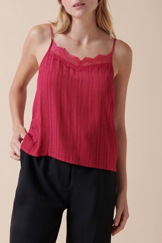 Camisola de alças - 
Vermelho