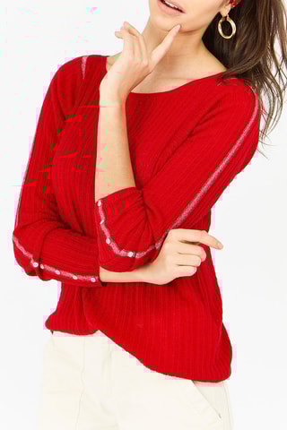 Camisola em fibras de bambu Matthew - Vermelho