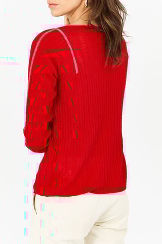Camisola em fibras de bambu Matthew - Vermelho