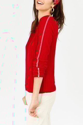Camisola em fibras de bambu Matthew - Vermelho