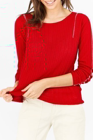Camisola em fibras de bambu Matthew - Vermelho
