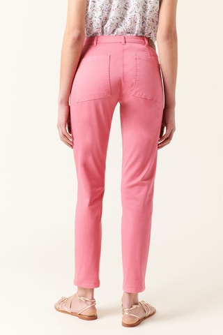 Calças cargo 7/8 em algodão biológico Petrus - Rosa