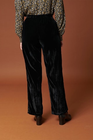 Pantalon en velours taille haute Pharaon - Noir