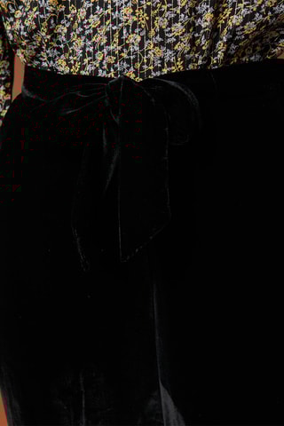 Pantalon en velours taille haute Pharaon - Noir