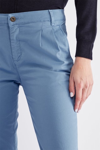 Calças de ganga 7/8 Peplum - Azul
