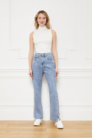 Jean wide legs Priya - Bleu