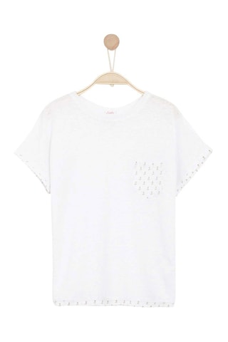 T-shirt em linho Tutty - Branco