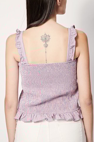 Top Rosa e azul-celeste