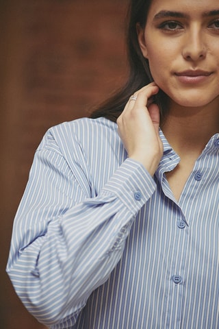 Robe chemise relaxed Rakel - Bleu