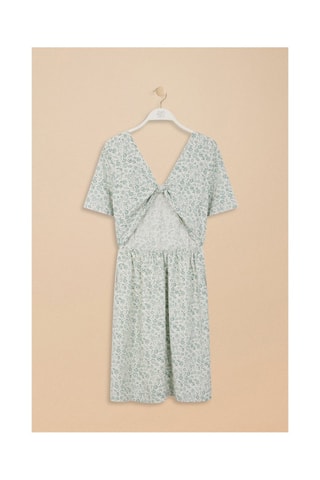 Robe droite Rokiya - Blanc et bleu